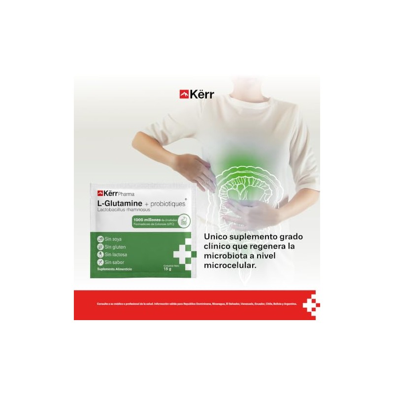 Pharma Glutamine Probiotiques 15g Glutamina Lactobacillus Rhamnosus Grado Clínico Suplemento