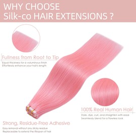20 + 40 Pieces Real Hair Tape Extensions