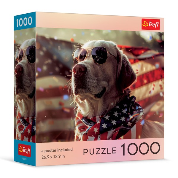 Trefl - Square Box - American Dog - 1000 Piece