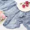 2 Pack Dusty Blue Cheesecloth Table Runners, 13.12ft Boho Gauze