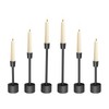 YUMORE Stainless Steel Black Candle Holders Candlestick 6 Packs Tall