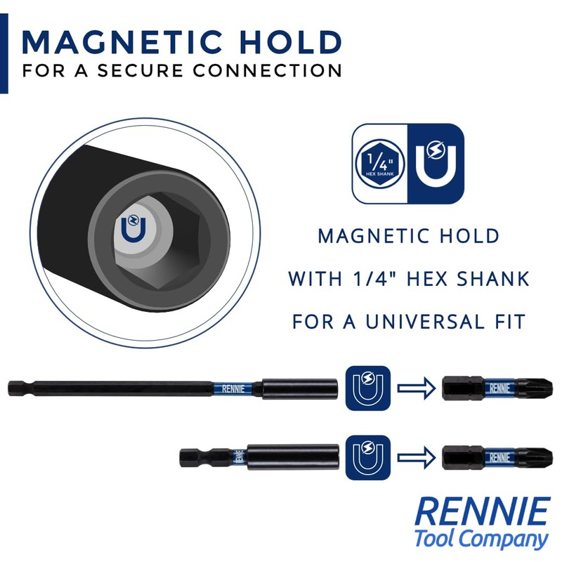 51 x Rennie Tools 25mm Long PZ2 Impact Screwdriver Driver