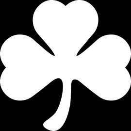 Decal Stickers of Shamrock Silhouette Funny (White) (Set of 2) Premium Waterproof Vinyl Decal Stickers for Laptop Phone Accessory Helmet Car Window Mug Tuber Cup Door - BICVER1049362WHW19Y24