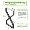 PHWOTAN Metal Table Legs for Table 28 Inch Desk Legs,