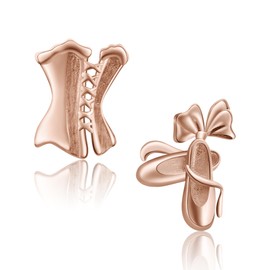 Ballet Shoe Earrings 925 Sterling Silver Dance Earrings Dainty Ballet Shoe Earrings for Women Hypoallergenic Ballet Stud Earrings Fashion Asymmetrical Earrings