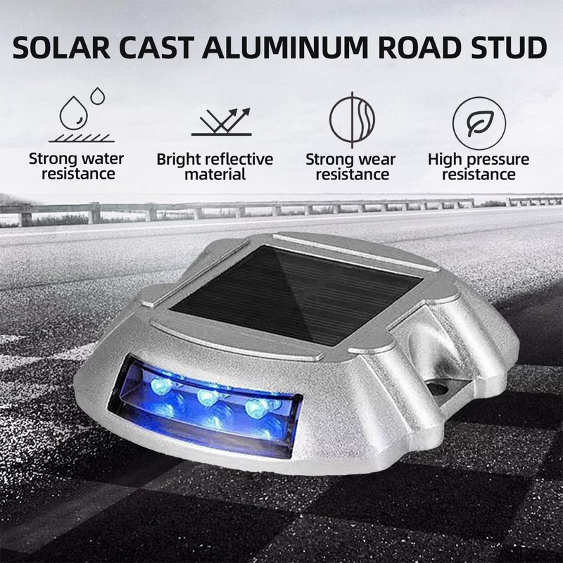 LEZOOY 2 Pack Solar Driveway Ground Marker Lights Waterproof Outdoor