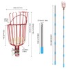 Omninmo Fruit Picker Pole with Basket, 3-8FT Telescoping Adjustable Tool