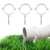 4 Sets Gutter Downspout Brackets, Round PVC Rainwater Pipe Extensions