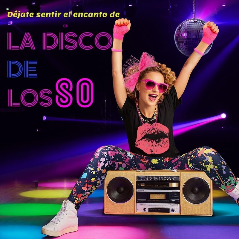 Disfraz de los años 80 para mujer – Conjunto 18