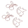 100Pcs Cute Paper Clips Cherry Hummingbird Style Electroplated Metal Gold