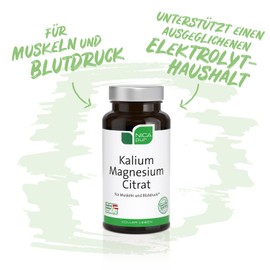 NICApur Kalium Magnesium Citrat I mit den Mineralstoffen Kalium und Magnesium in gut bioverfügbaren organischen Citratverbindungen I Reinsubstanz ohne Zusatzstoffe I 60 Kapseln