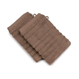 Gözze Set of 2 Milan Terry Cloth CO/CV (Bamboo), 70%/30%, Wash Mitt, 17 x 24, Stone