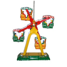 Colorful Vintage Ferris Wheel 4 x 1.375 Metal Decorative Hanging Ornament