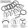 ZAVOOS 100 Pieces Metal Drapery Curtain Rings with 100 Pieces