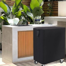 Outdoor Prep Table Cover - Waterproof Grill Table Cover,Table Protection, Service Utility Cart Cover for Patio Metal Prep Work Table, 42L x 24W x 32H Inch