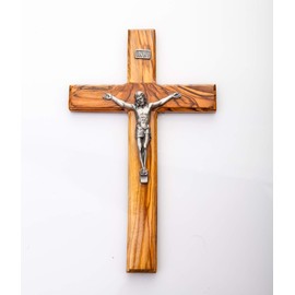 Jerusalem Olive Wood 8" Cross Crucifix from Bethehem