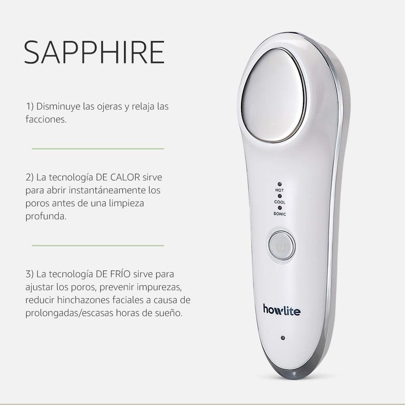 Howlite Sapphire, Tonificación y rejuvenecimiento facial, masaje para prevenir arrugas