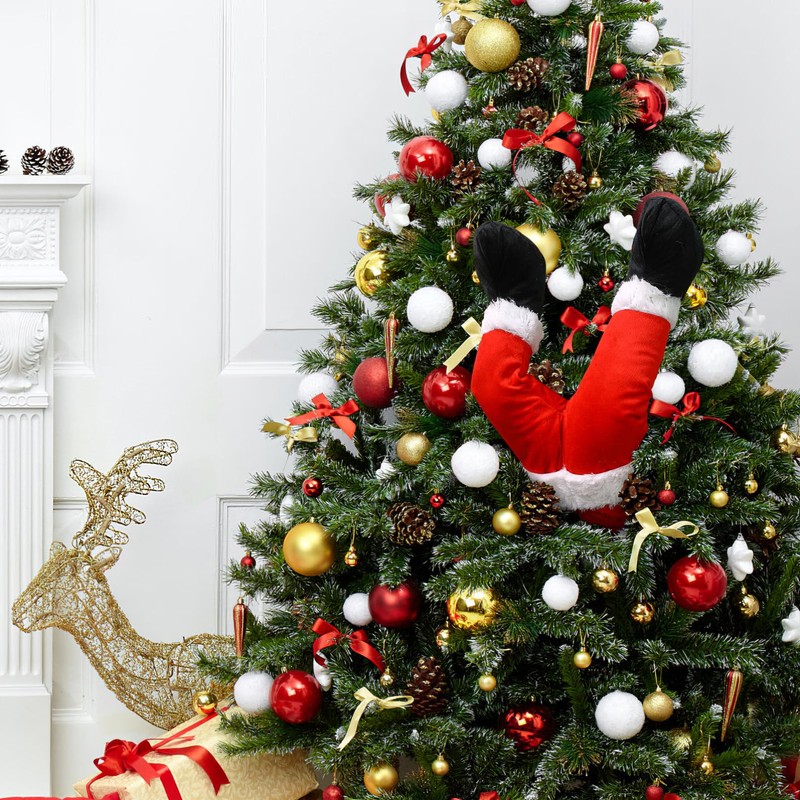 TOPBATHY Christmas Santa Legs Decor Small Christmas Tree Hanging Ornament