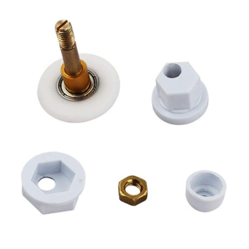 Gativs Pack of 4 Shower Cubicle Rollers, Replacement Parts, Shower