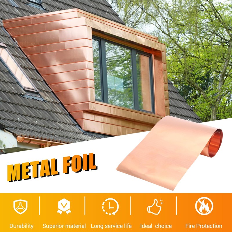 Peakloong Copper Sheet Roll, Metal Foil Plate 1000mm x 100mm