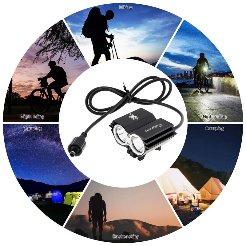 SecurityIng Bicycle Light, 700 Lumens, IPX5 Waterproof, High Brightness, Headlight