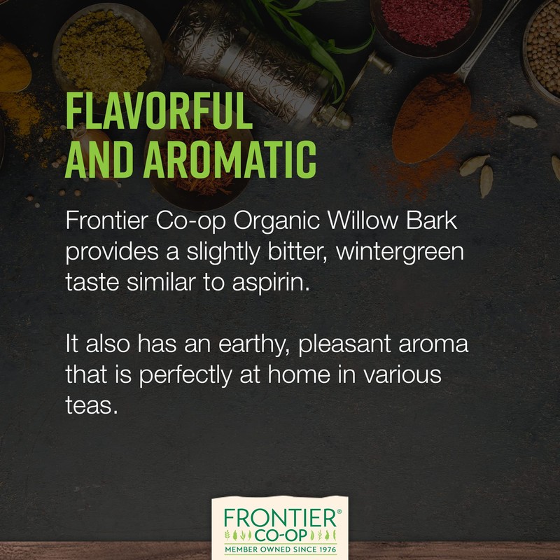 Frontier Co-op Organic Cut and Sifted White Willow Bark 1lb