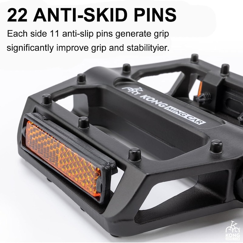 KONG MING CAR Bicycle Pedals, Non-Slip MTB Pedals Made of