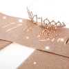 Abeillo 11th Birthday Sash and Tiara for Girls, Rose Gold