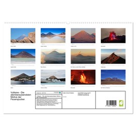 Vulkane - Die atemberaubendsten Motive der Feuerspucker. (Wandkalender 2026 DIN A2 quer), CALVENDO Monatskalender: Entdecken Sie einige der faszinierendsten Vulkane der Welt. (CALVENDO Orte)