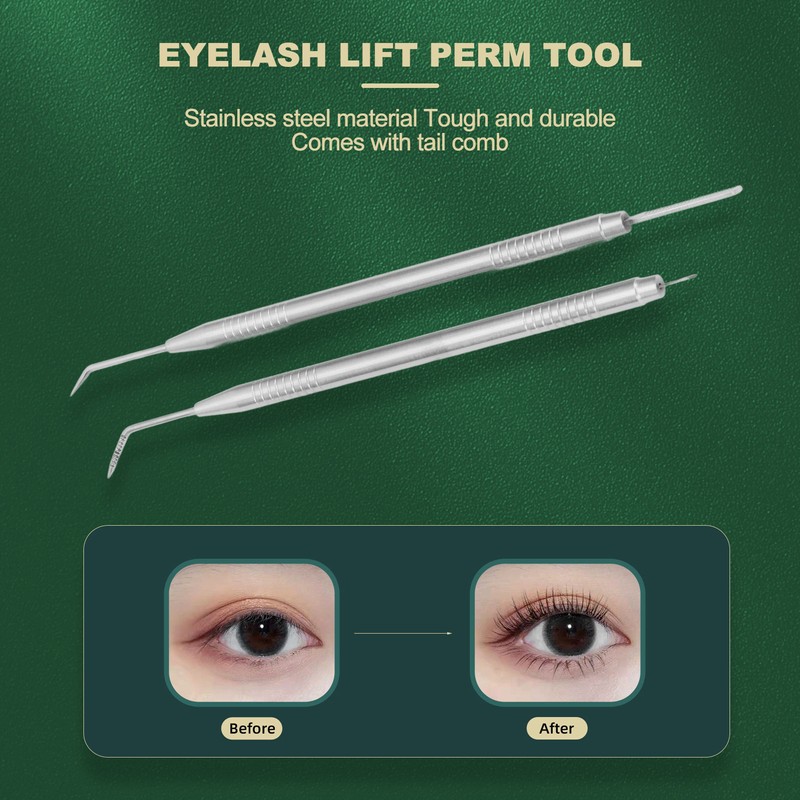 2 in 1 Eye Lash Lift Tool Stainless Steel Double