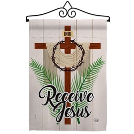 Ornament Collection King of The Jews Garden Flag Set Wall Hanger Religious Faith Hope Grace Peace Dove Christian Religion Easter House Decoration Banner Small Yard Gift Double-Sided, Made in USA