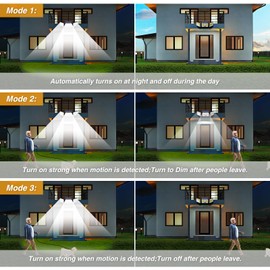 OOTDAY Solar Outdoor Lights, Security Lights Outdoor, 368 LED IP65 Waterproof Motion Sensor Outdoor Lights, 3 Heads Security Lights Solar Powered for Garden, Patio, Yard, Garage