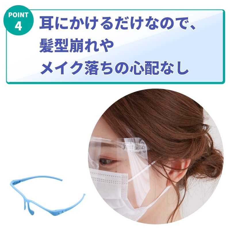 Medical Face Shield MY-7480B (blue) set