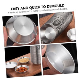 Cabilock 3sets Stainless Steel Egg Tart Mold Cookie Tins Bakeware Steel Mini Tart Pan Mini Tin Pie Pans Mini Tartlet Pans Oven Pans Stainless Egg Tart Mold Stainless Steel Mold Silver 6pcs*3