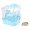 Expandable 2 Tier Hamster Cage, Ventilated Wire Mesh Design, Quick