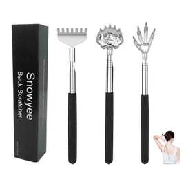 Snowyee Snowyee Backscratchers, Back Scratcher for Women Men 3PCS Includes Bear Claw Hand and Eagle Claw kit Telescoping with Adjustable (Black)