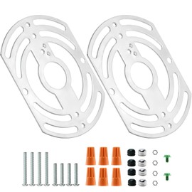 Armiika 2 Pack Universal Light Fixture Mounting Bracket, 4" Diameter Steel Round Light Crossbar, Wall Light Mounting Bracket, Vintage Light, Ceiling Light, Chandelier