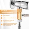 Breezliy Brass Angle Stop Add-A-Tee Valve,3/8-Inch Compression Inlet X 3/8-Inch