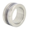 Stainless Steel Round Handle Bath Glass Embedded Hollow Pull Knob