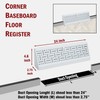 Fits 24" Baseboard Space | Corner Baseboard Register by Handua