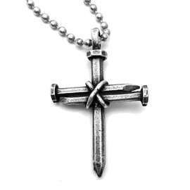 Forgiven Jewelry Nail Cross (aa3) Necklace Wire Wrapped Nail Pendant - Made in USA