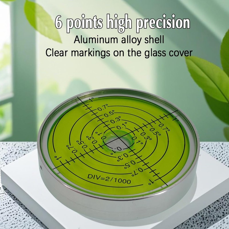 6'/2mm Point high Precision Universal Level Bubble Metal Bubble Water