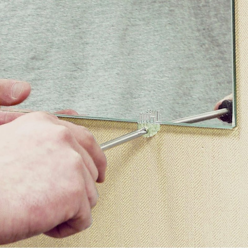 OOK 534016 1/4-Inch 20-Pound Adjustable Plastic Mirror Holders, 4-Pack