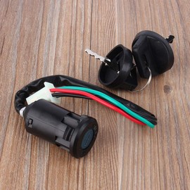 Key Switch 12V Waterproof 4-Wire Ignition Key Switch Waterproof Motorcycle Ignition Lock for 50 90 110 125cc ATV TAOTAO Bicycle