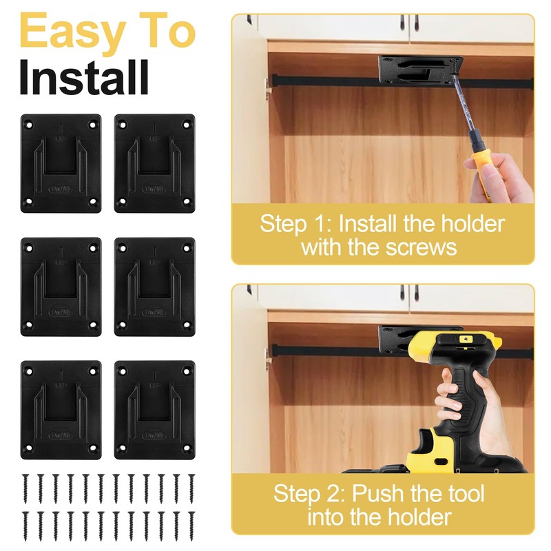 GIPFTYAG 12 Packs Tool Holder Mount for DeWalt 20V/12V Drill