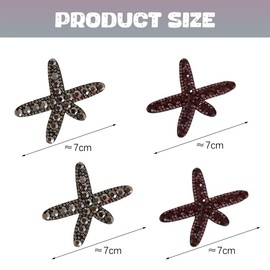 TOEECY Pack of 4 Hair Clips Star Pentagram Hair Clips Women's Stars Hair Clips Small Hair Claw Clip Medium Hair Clip Decorative Hair Claws Hair Accessories Non-Slip Hair Clip for Women