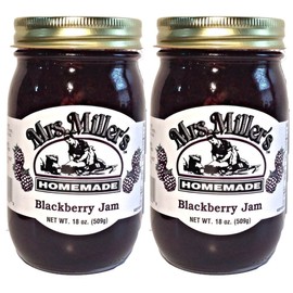 Mrs. Miller's Amish Homemade Blackberry Jam 18 oz/509g - 2 Jars