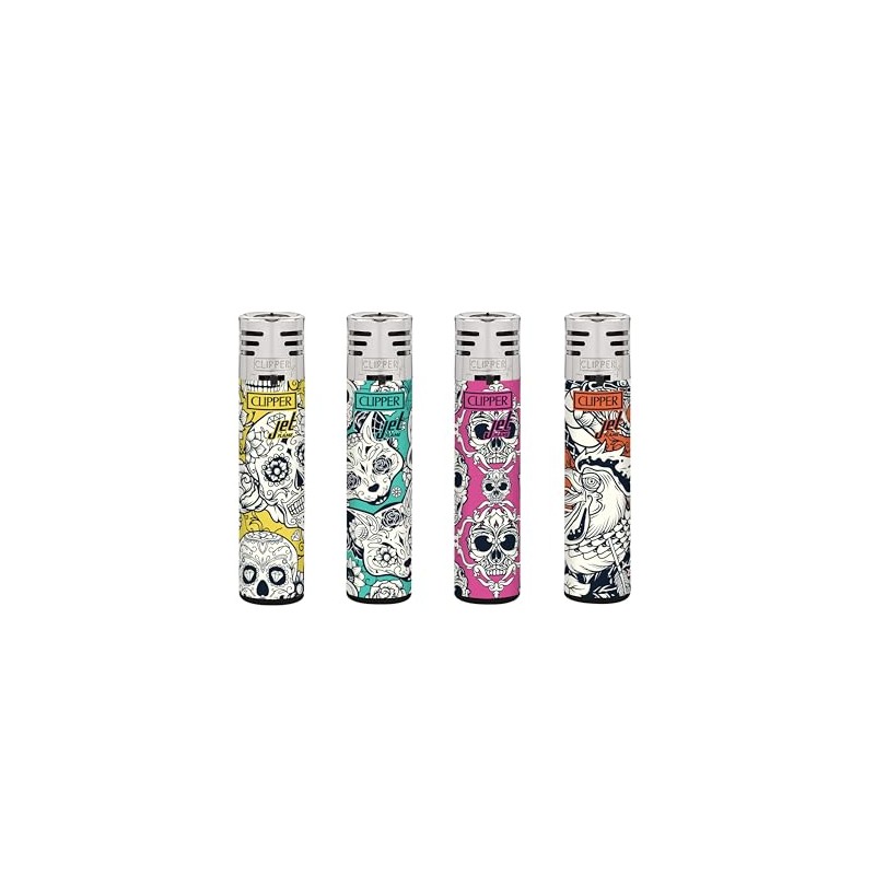 Clipper Lighters Somber Pattern Jet Flame Mix (4ct)