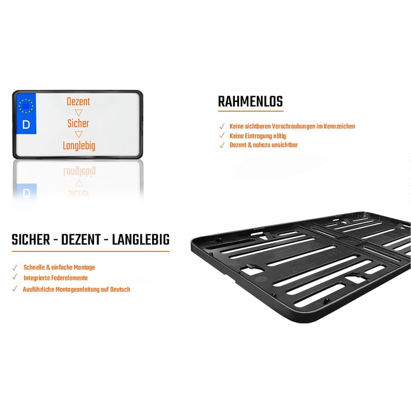 License Plate Holder 240 x 130 Light Motorcycle License Plate
