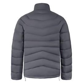 HARD LAND Men's Lightweight Puffer Jacket Insulated Water-Resistant Outdoor Winter Down Jacket for Men Grey XL